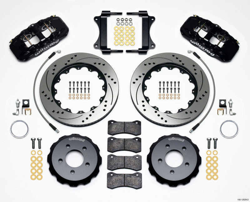 WIL Aero Brake Kit - Wilwood AERO6 Front Hat Kit 14.25 Drilled 2008-2009 Pontiac G8 w/Lines