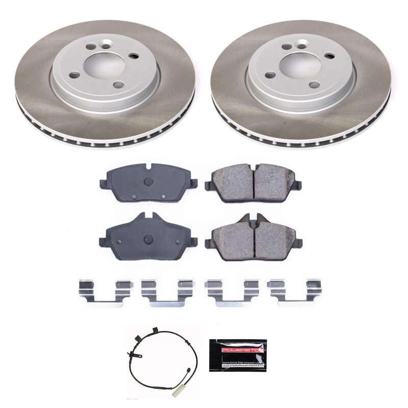 PSB Semi-Coated Rotor Kits - Power Stop 11-15 Mini Cooper Front Semi-Coated Rotor Kit