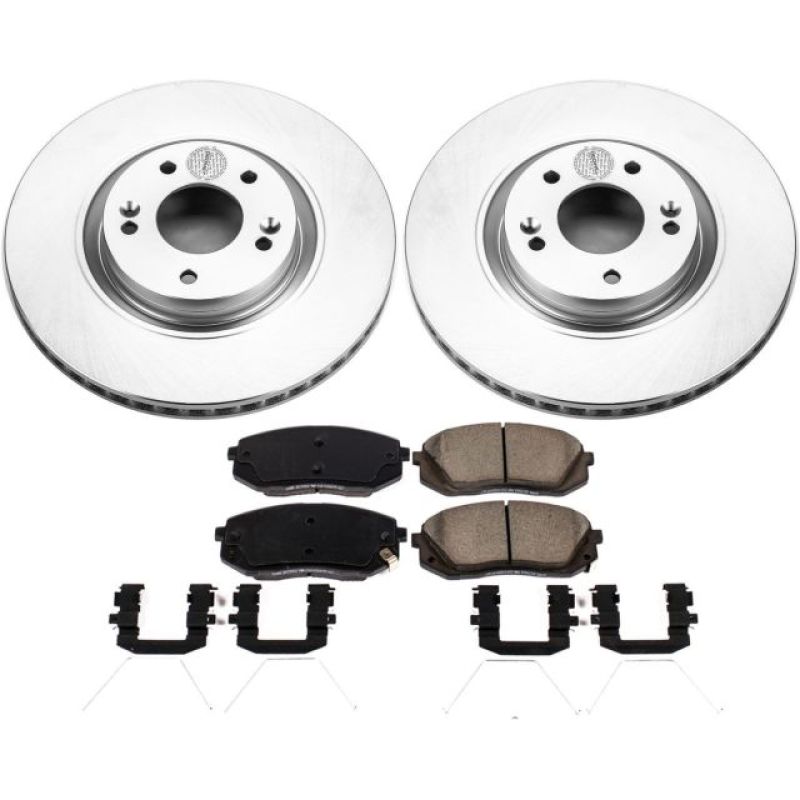 PSB Z17 Evolution Coated Kit - Power Stop 17-19 Hyundai Sonata Front Z17 Evolution Geomet Coated Brake Kit
