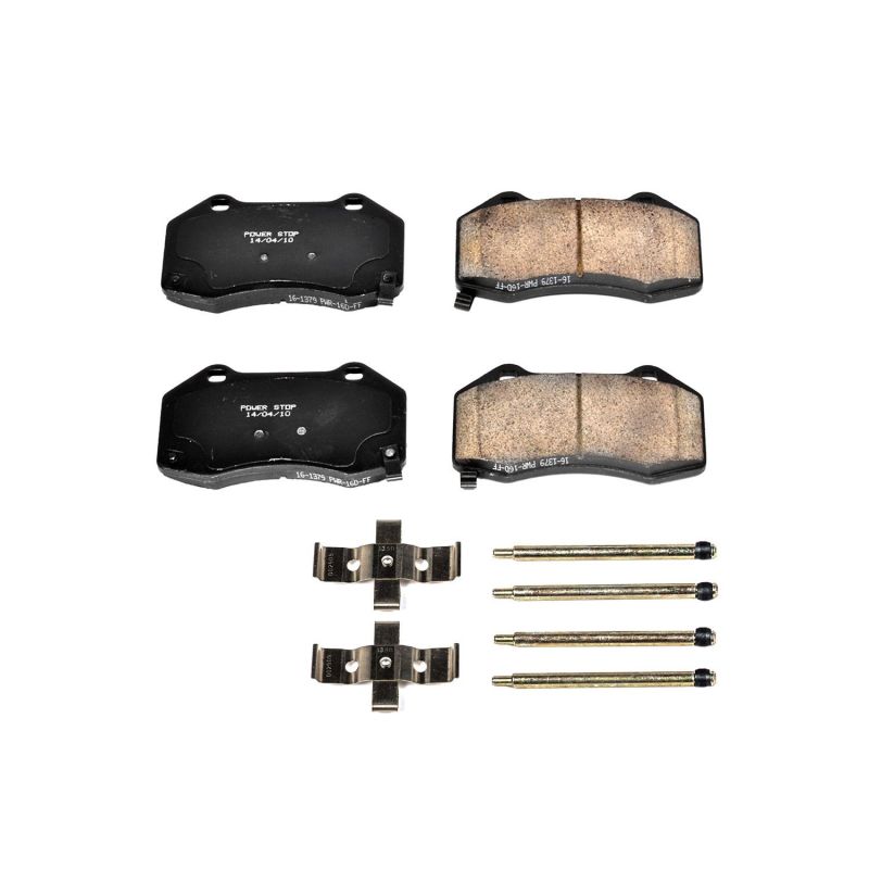 PSB Z17 Evolution Brake Pads - Power Stop 08-10 Chevrolet Cobalt Front Z17 Evolution Ceramic Brake Pads w/Hardware
