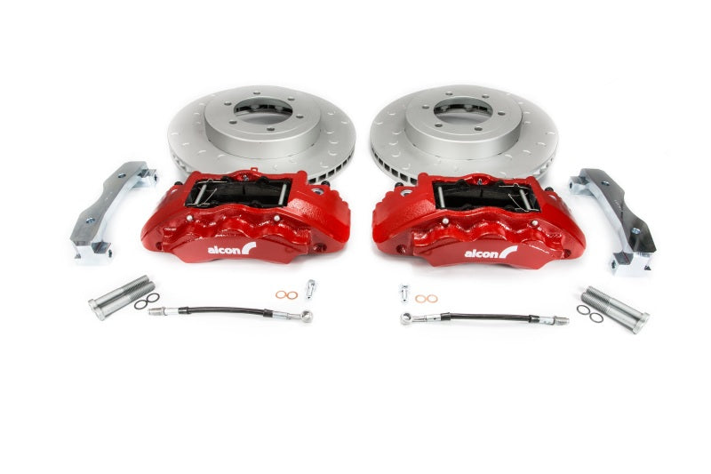 ALC Front Brake Kits - Alcon 2016+ Toyota Tacoma w/ 17in+ Wheels 352x30mm Rotors 6-Piston Calipers Front Brake Kit - Red