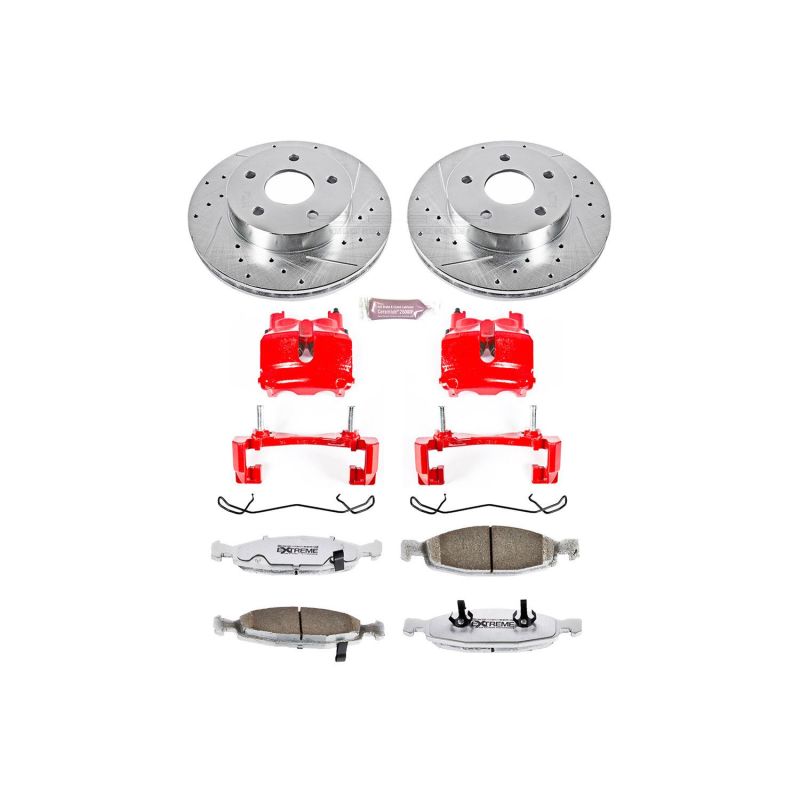 PSB Z26 Street Kit w/Cals - Power Stop 99-02 Jeep Grand Cherokee Front Z26 Street Warrior Brake Kit w/Calipers
