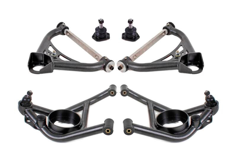 BMR Control Arms - BMR 70-81 GM F-Body / 75-79 GM X-Body Non-Adjustable A-Arm Kit - Black Hammertone