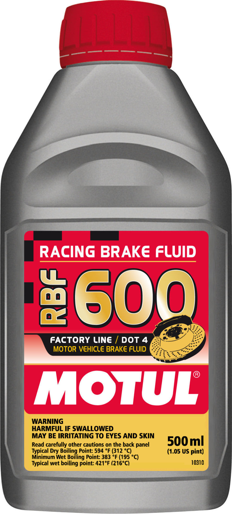 MOT Brake Fluid - RBF Fluid - Motul 1/2L Brake Fluid RBF 600 - Racing DOT 4