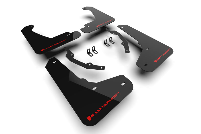 RAL UR Blk Flap/Rd Logo - Rally Armor 24-25 Honda Prologue Black Mud Flap - Red Logo