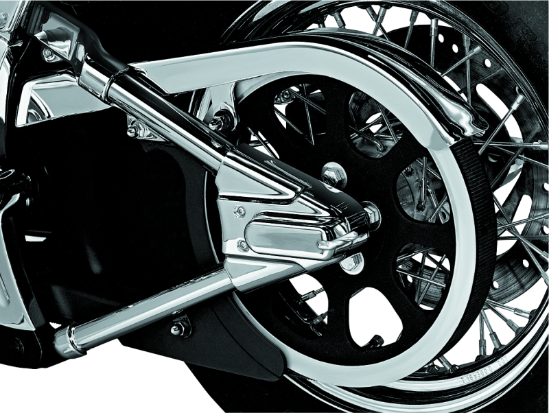 KUR Swingarm Cover Kits - Kuryakyn Swingarm Cover Kit - Unlighted 00-07 Softail Models Chrome