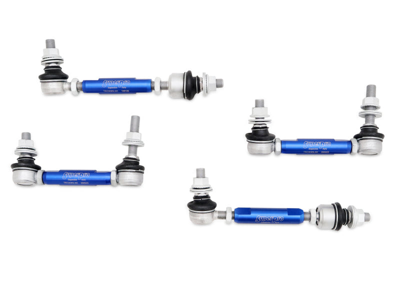 SPR Sway Bar Links - SuperPro 03-24 Toyota 4Runner HD Adjustable End Link Set (TRC1285L + TRC1285V)