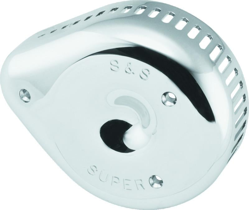 SSC Air Cleaner Kits - S&S Cycle Slasher Slotted Air Cleaner Cover For Super E/G Carbs - Chrome