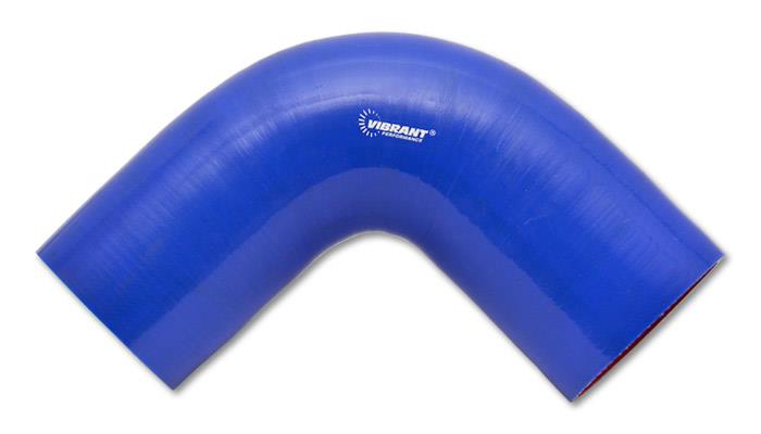 VIB 4 Ply Hoses - Vibrant 4 Ply Reinforced Silicone Elbow Connector - 2.5in I.D. - 90 deg. Elbow (BLUE)