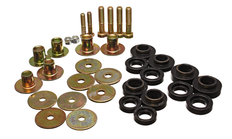 ES Body Mounts - Black - Energy Suspension 67-81 Camaro / 68-74 Nova/Chevy II / 67-75 Firebird/Trans AM Black Body(subframe)