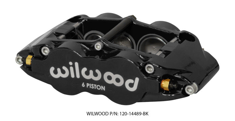 WIL Superlite Caliper - Wilwood Caliper Forged Narrow Superlite R/H FNSL6R-DS Dust Seal 1.62/1.12/1.12,1.25 Rotor - Black