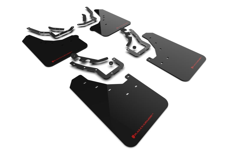 RAL UR Blk Flap/Rd Logo - Rally Armor 24-26 Toyota Tacoma Gen 4 Black UR Mud Flap w/Red Logo