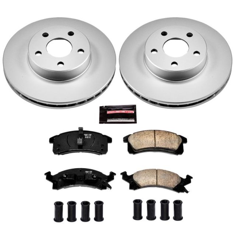 PSB Z17 Evolution Coated Kit - Power Stop 90-98 Buick Skylark Front Z17 Evolution Geomet Coated Brake Kit