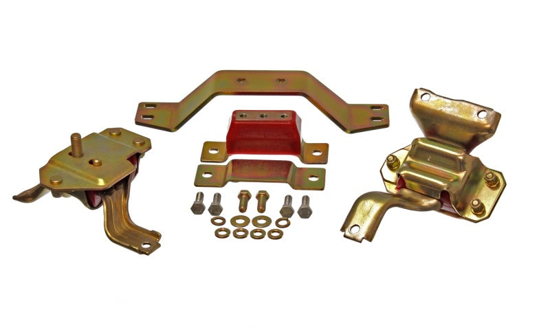 ES Eng/Trans Combo Kit - Red - Energy Suspension 99-04 Ford Mustang 4.6L V8 Red Motor & Transmission Mount Set