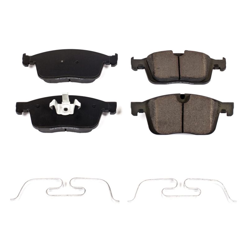 PSB Z17 Evolution Brake Pads - Power Stop 16-17 Volvo XC60 Front Z17 Evolution Ceramic Brake Pads w/Hardware