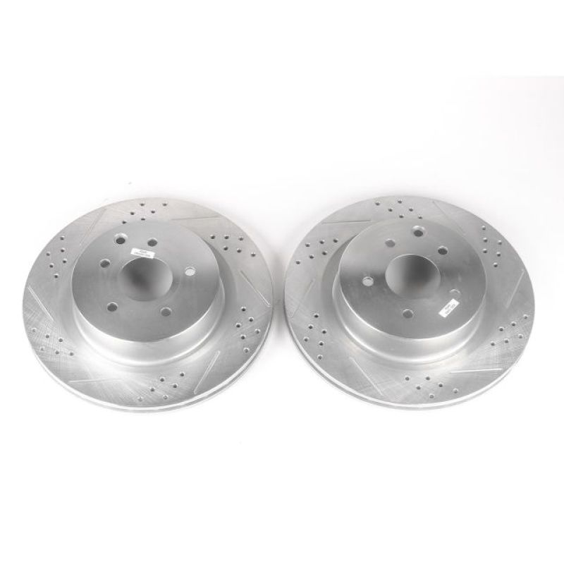 PSB Evolution Drill/Slot Rotor - Power Stop 03-04 Infiniti G35 Rear Evolution Drilled & Slotted Rotors - Pair