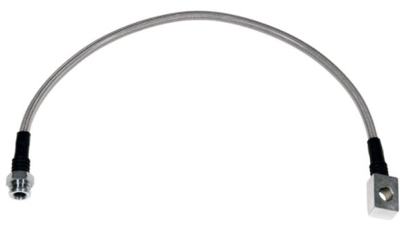 WIL Flexline Brake Hose - Wilwood 20in OAL Flexline -3 Hose to M10 by 1.00 to 12 Deg. Banjo Bubble Flare