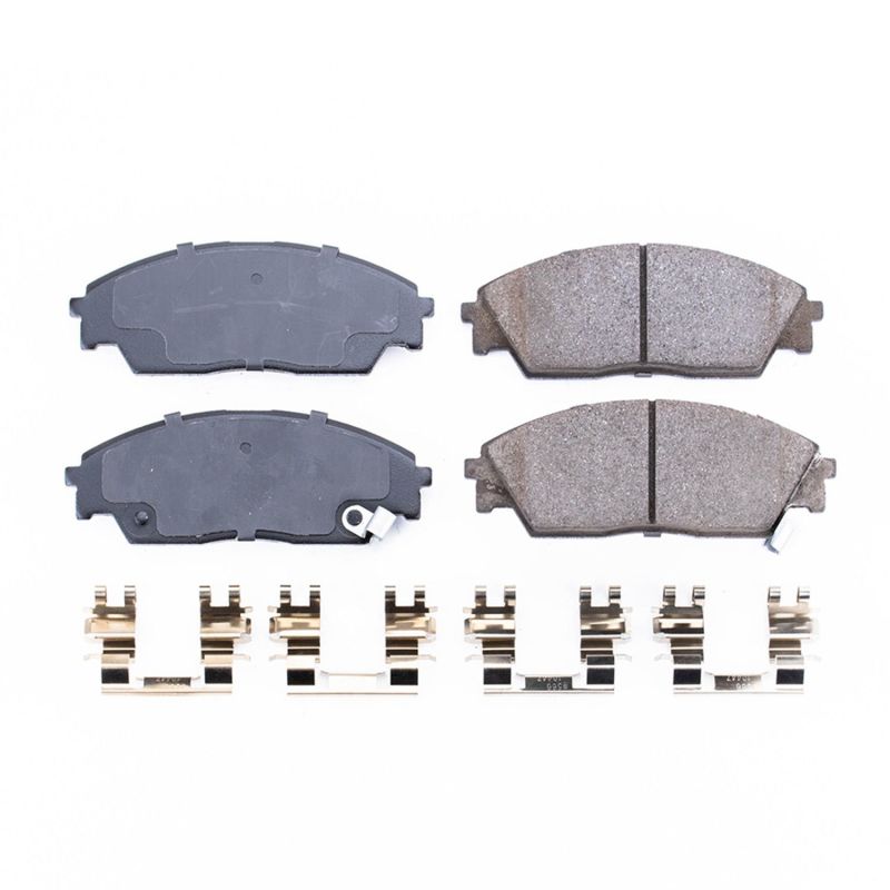 PSB Z17 Evolution Brake Pads - Power Stop 90-91 Honda Civic Front Z17 Evolution Ceramic Brake Pads w/Hardware