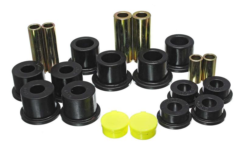 ES Spring/Shackle Bush - Black - Energy Suspension 94-97 Ford F Super Duty Black Leaf Spring Bushing Set