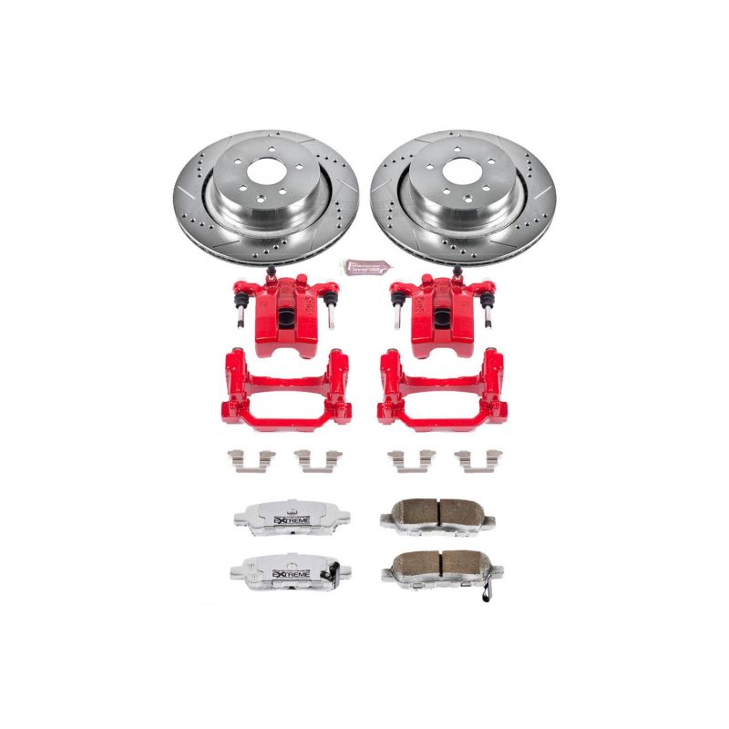 PSB Z26 Street Kit w/Cals - Power Stop 07-08 Infiniti G35 Rear Z26 Street Warrior Brake Kit w/Calipers