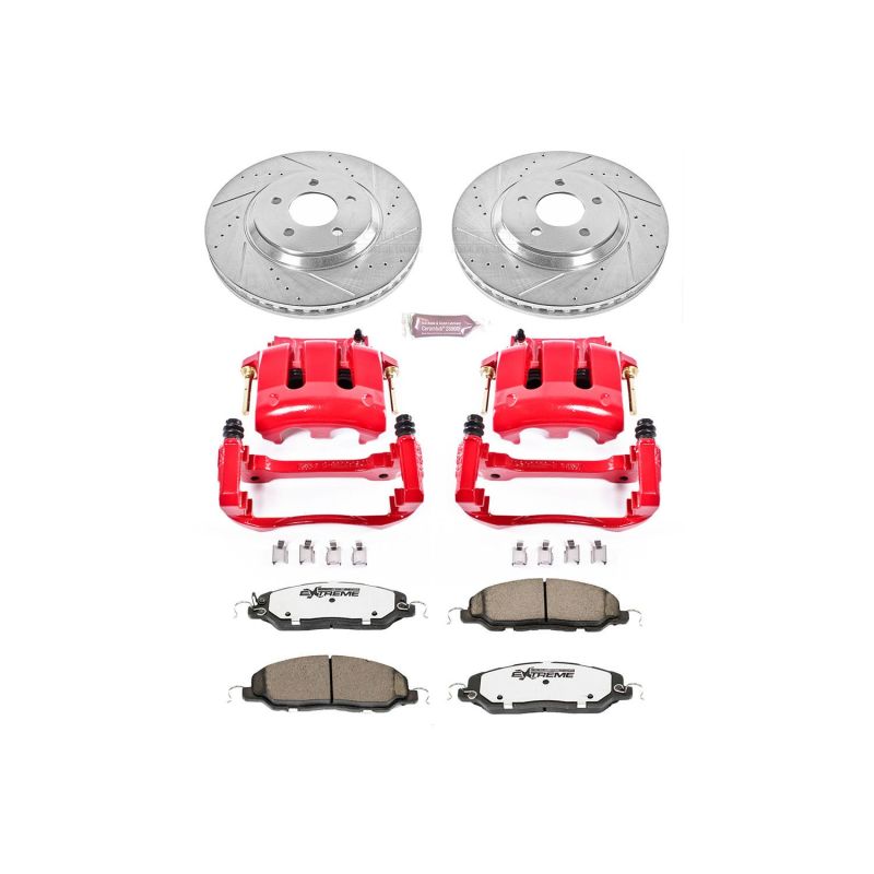 PSB Z26 Street Kit w/Cals - Power Stop 11-14 Ford Mustang Front Z26 Street Warrior Brake Kit w/Calipers
