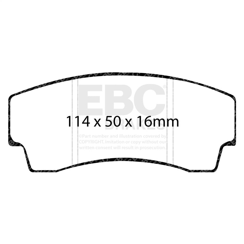 EBC Yellowstuff Brake Pad Sets - EBC 99-02 Noble M12 2.6 Twin Turbo Yellowstuff Rear Brake Pads