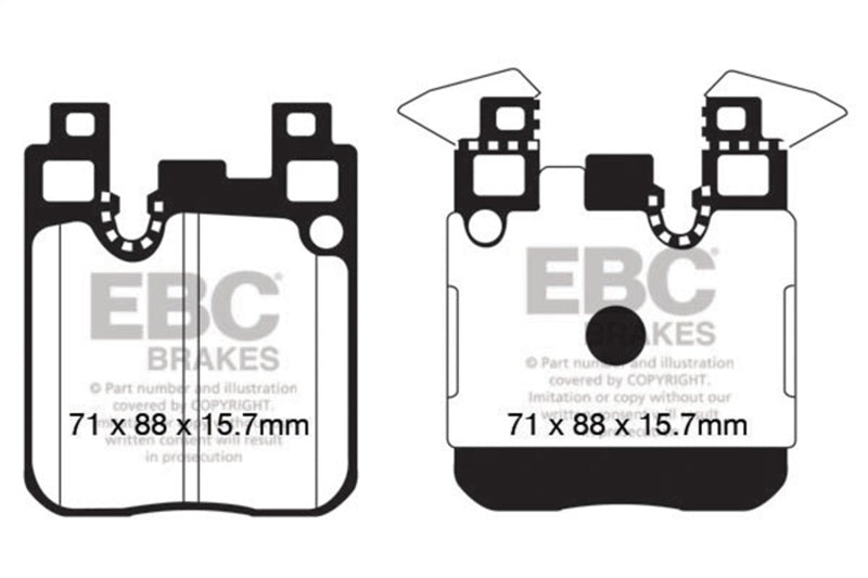 EBC Bluestuff Brake Pad Sets - EBC 13-18 BMW 335i (F30) Bluestuff Rear Brake Pads
