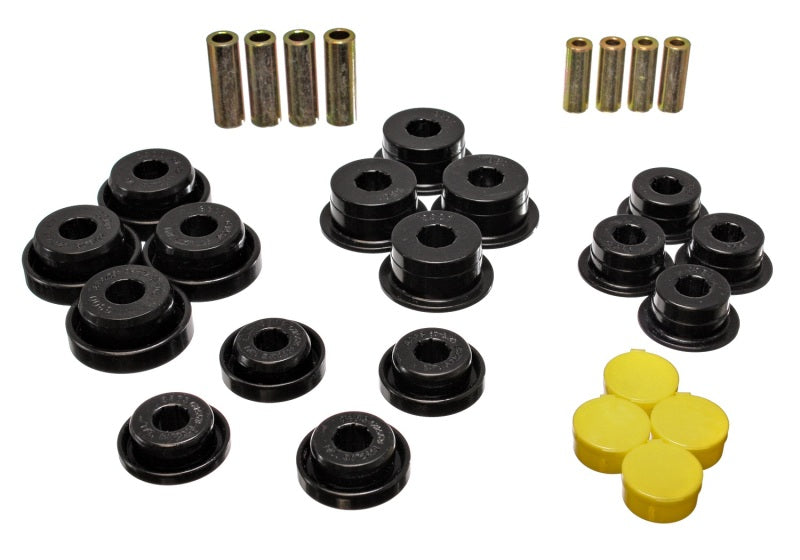ES Cntrl Arm Bushings - Black - Energy Suspension 97-06 Jeep Wrangler TJ/YJ Black Front Control Arm Bushings (Must reuse OEM Outer S