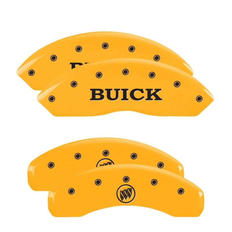 MGP Caliper Covers 4 Logo - MGP 4 Caliper Covers Engraved Front Buick Rear Yellow Finish Black Char 2008 Buick Lucerne