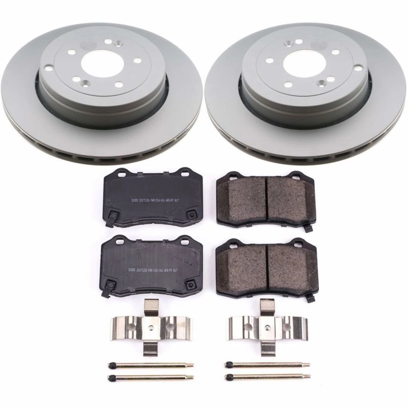 PSB Z17 Evolution Coated Kit - Power Stop 10-16 Hyundai Genesis Coupe Rear Z17 Evolution Geomet Coated Brake Kit
