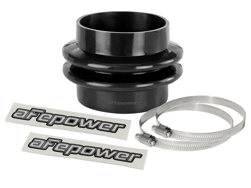 AFE Elbow Reducing Couplers - aFe Magnum FORCE Intake Coupling Kit (3-1/4 IN ID x 3 IN L) Straight Bellow-Coupler - Black