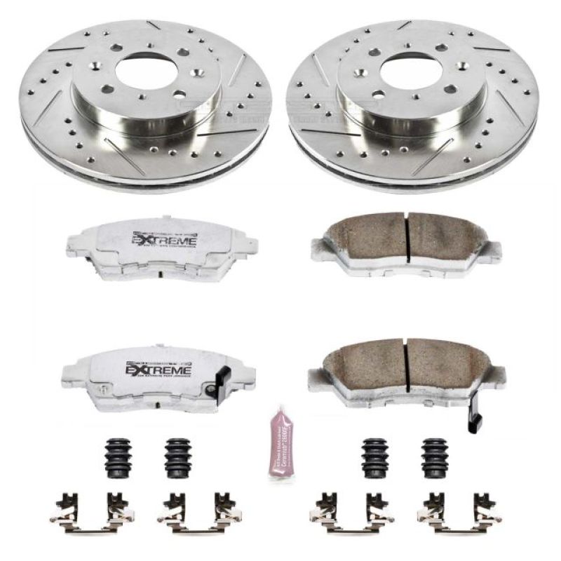 PSB Z26 Street Warrior Kit - Power Stop 93-95 Honda Civic Front Z26 Street Warrior Brake Kit
