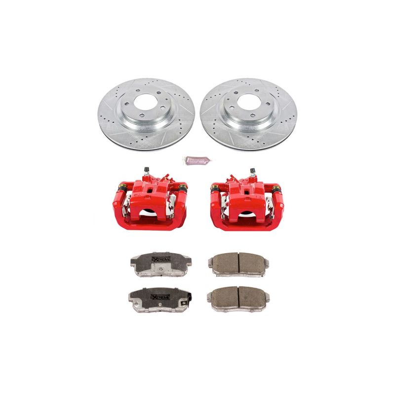 PSB Z26 Street Kit w/Cals - Power Stop 04-11 Mazda RX-8 Rear Z26 Street Warrior Brake Kit w/Calipers