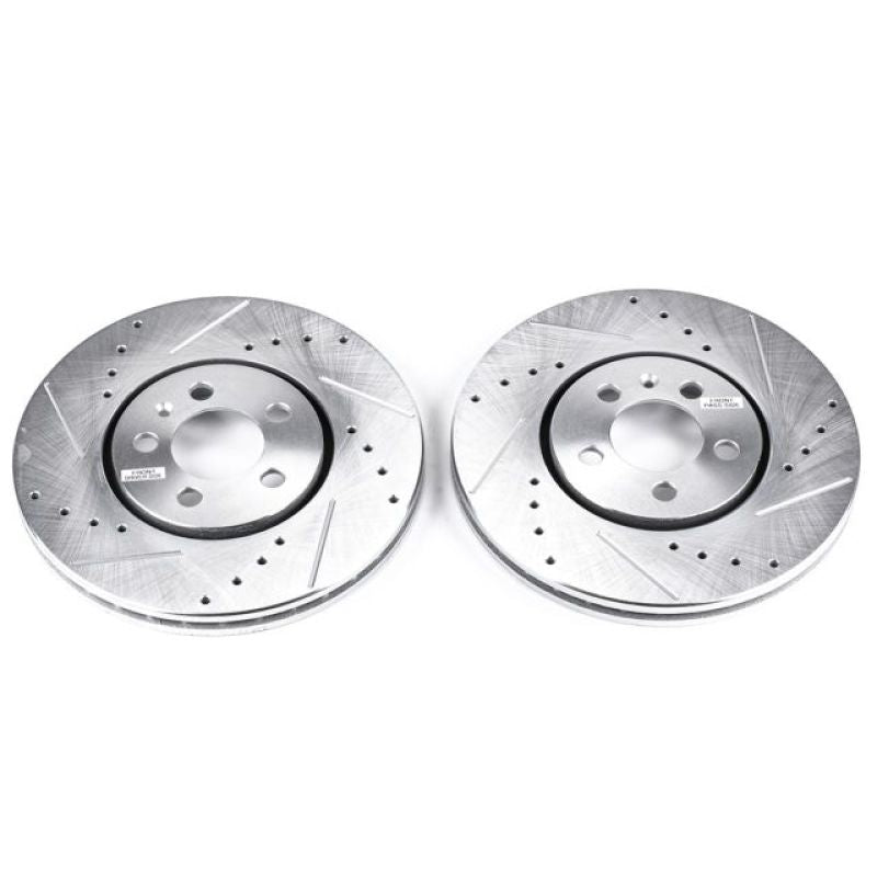 PSB Evolution Drill/Slot Rotor - Power Stop 96-99 Volkswagen Golf Front Evolution Drilled & Slotted Rotors - Pair