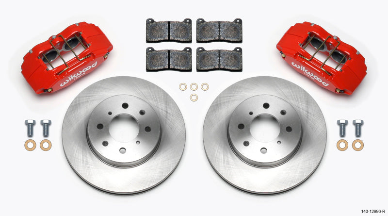 WIL Dynapro Brake Kit - Wilwood DPHA Front Caliper & Rotor Kit Red Honda / Acura w/ 262mm OE Rotor