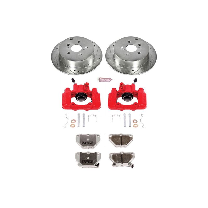 PSB Z26 Street Kit w/Cals - Power Stop 03-06 Pontiac Vibe Rear Z26 Street Warrior Brake Kit w/Calipers