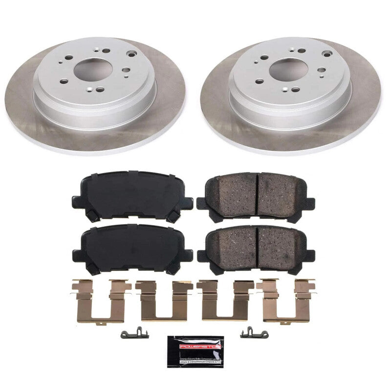 PSB Semi-Coated Rotor Kits - Power Stop 12-15 Honda Pilot Rear Semi-Coated Rotor Kit