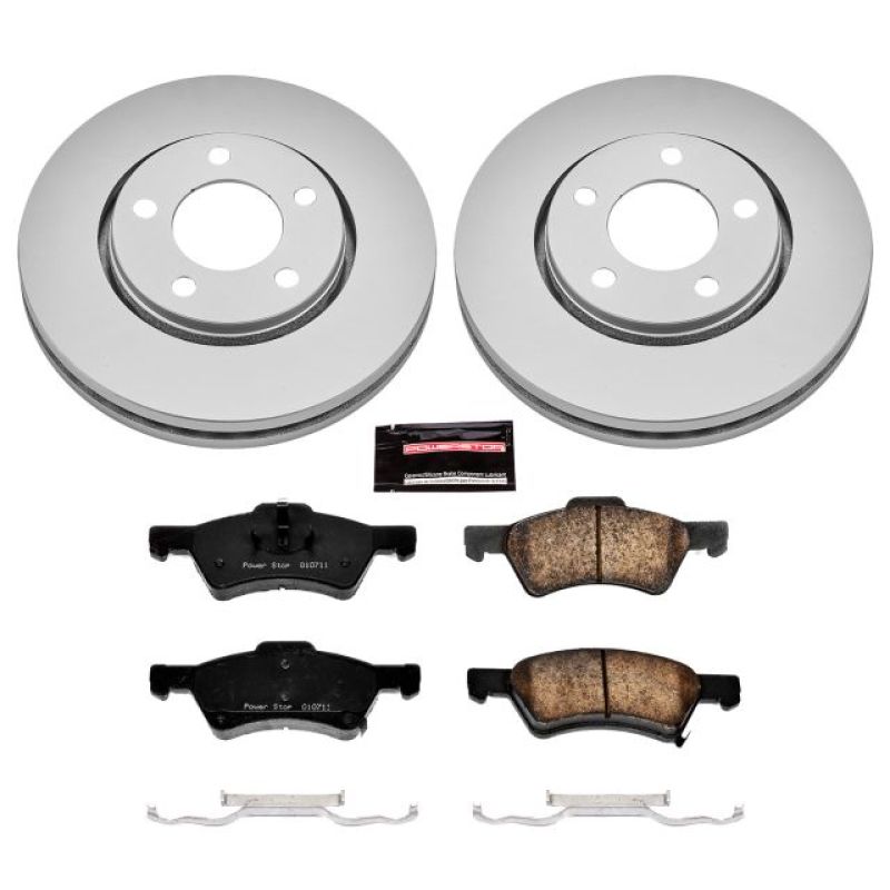 PSB Z17 Evolution Coated Kit - Power Stop 03-04 Dodge Caravan Front Z17 Evolution Geomet Coated Brake Kit