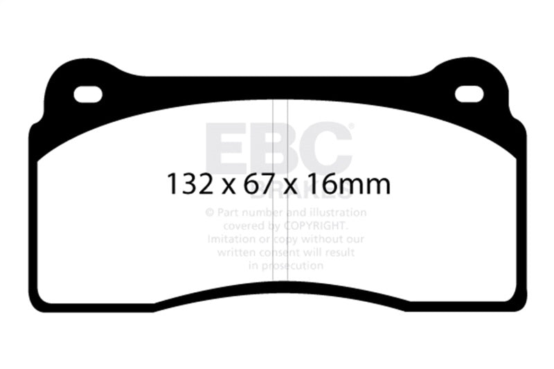 EBC Redstuff Brake Pad Sets - EBC 99-03 Aston Martin DB7 5.9 Redstuff Front Brake Pads