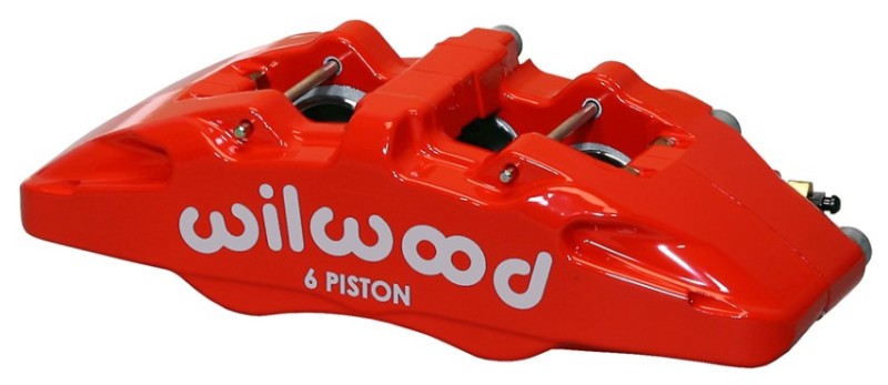 WIL Dynapro Caliper - Wilwood Caliper-Forged Dynapro 6 5.25in Mount-Red-R/H 1.62/1.38in/1.38in Pistons .38in Disc