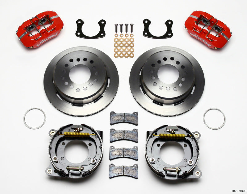 WIL Dynapro Brake Kit - Wilwood Dynapro Low-Profile 11.00in P-Brake Kit - Red Small Ford 2.66in Offset