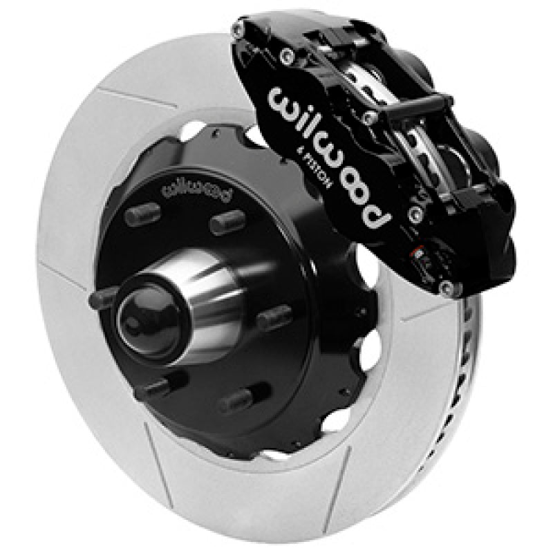 WIL Superlite Brake Kit - Wilwood 63-87 C10 CPP Spindle FNSL6R Front BBK 14in Slotted 6x5.5 BC - Black