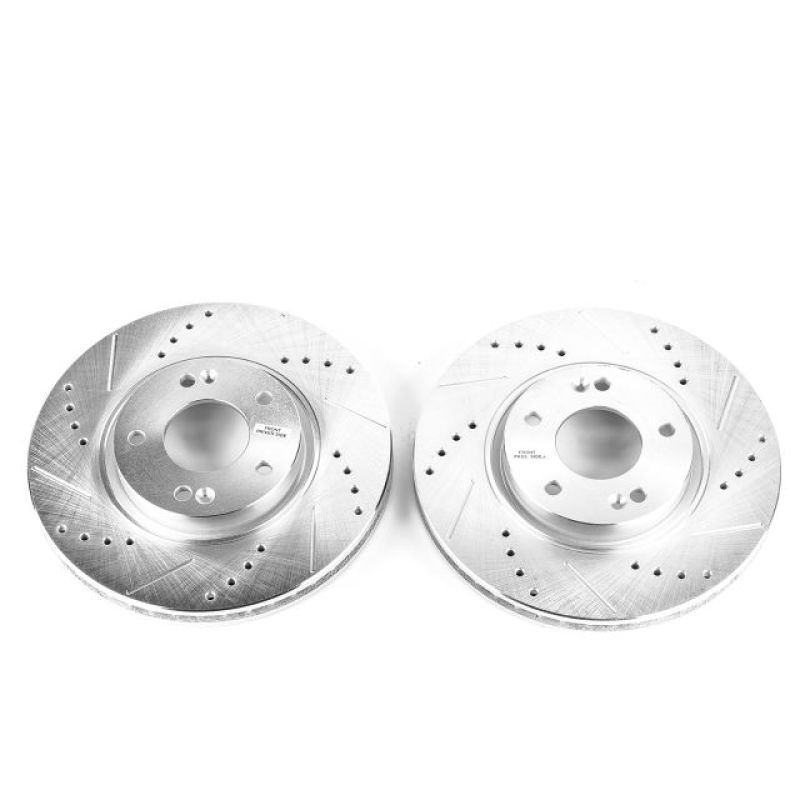 PSB Evolution Drill/Slot Rotor - Power Stop 06-15 Hyundai Sonata Front Evolution Drilled & Slotted Rotors - Pair
