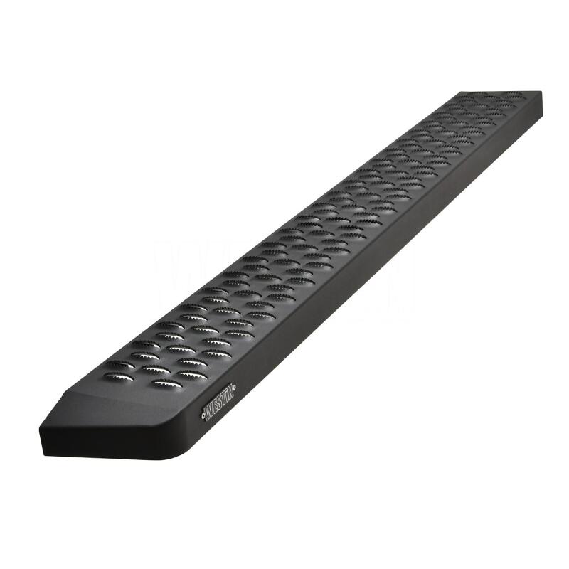 WES Running Boards - Grate - Westin Ford Transit Van 150/250/350 (Single 54in. Pass Door) Grate Steps Running Boards - Tex. Blk