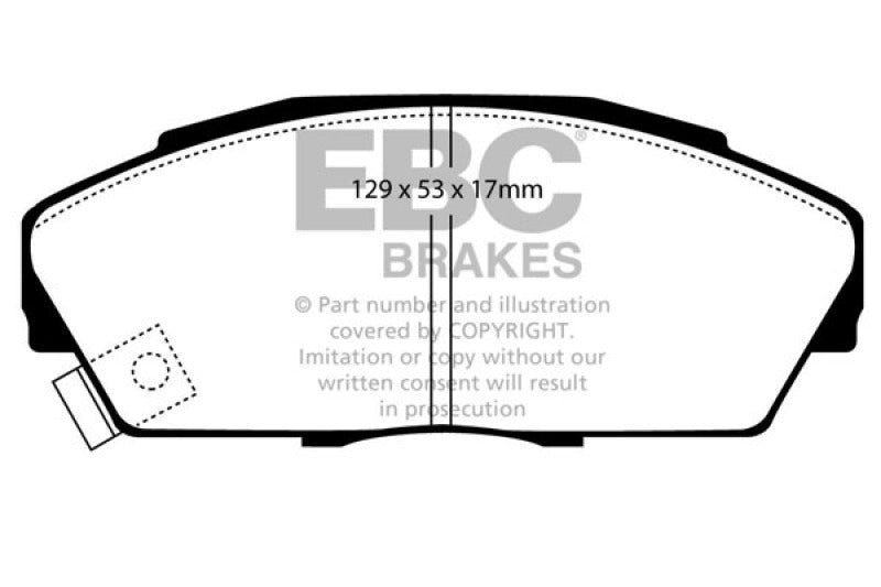 EBC Redstuff Brake Pad Sets - EBC 92-94 Acura Integra 1.7 Vtec Redstuff Front Brake Pads