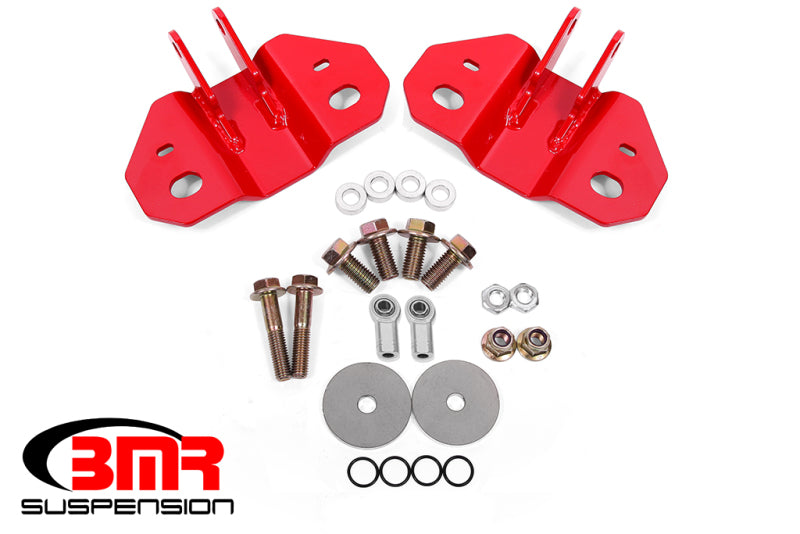 BMR Shock Mounts - BMR Suspension 15-19 Ford Mustang Rear Upper Shock Mount- Red