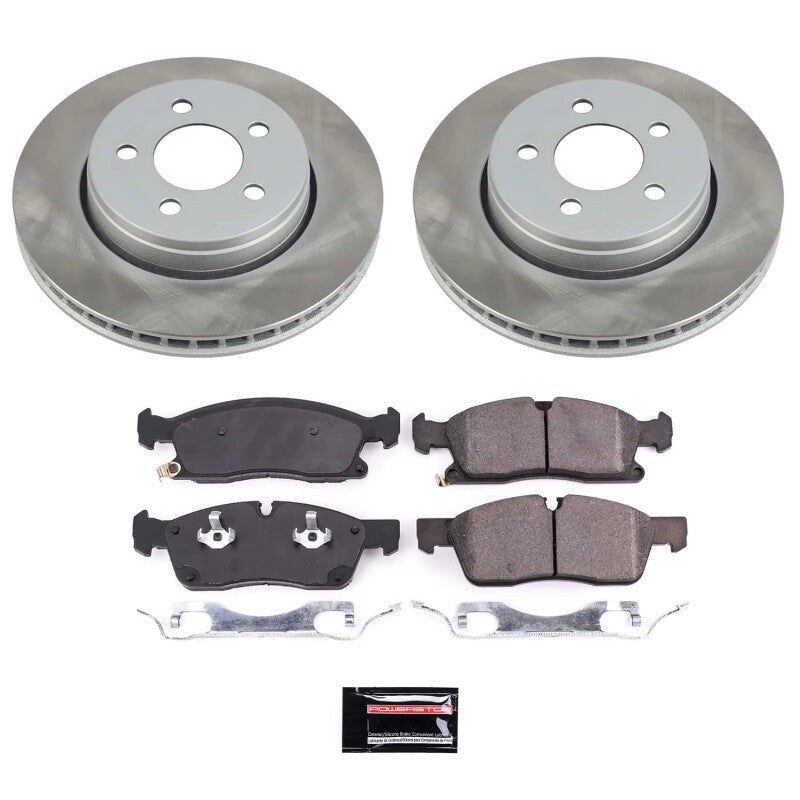 PSB Semi-Coated Rotor Kits - Power Stop 17-20 Jeep Grand Cherokee Front Semi-Coated Rotor Kit