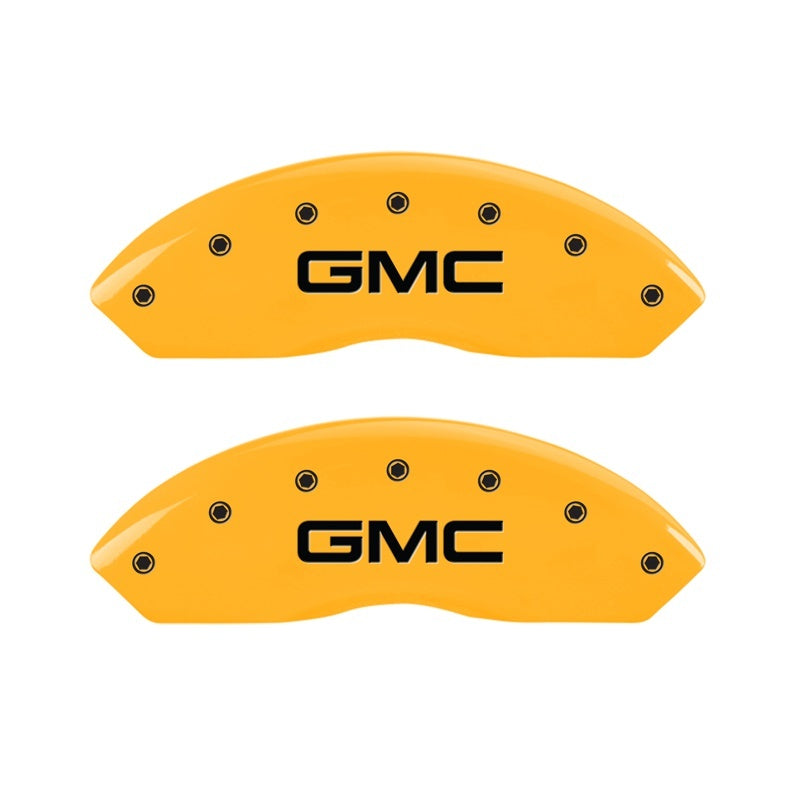 MGP Caliper Covers 2 Logo - MGP 2 Caliper Covers Engraved Front GMC Yellow Finish Black Characters 1997 GMC Yukon