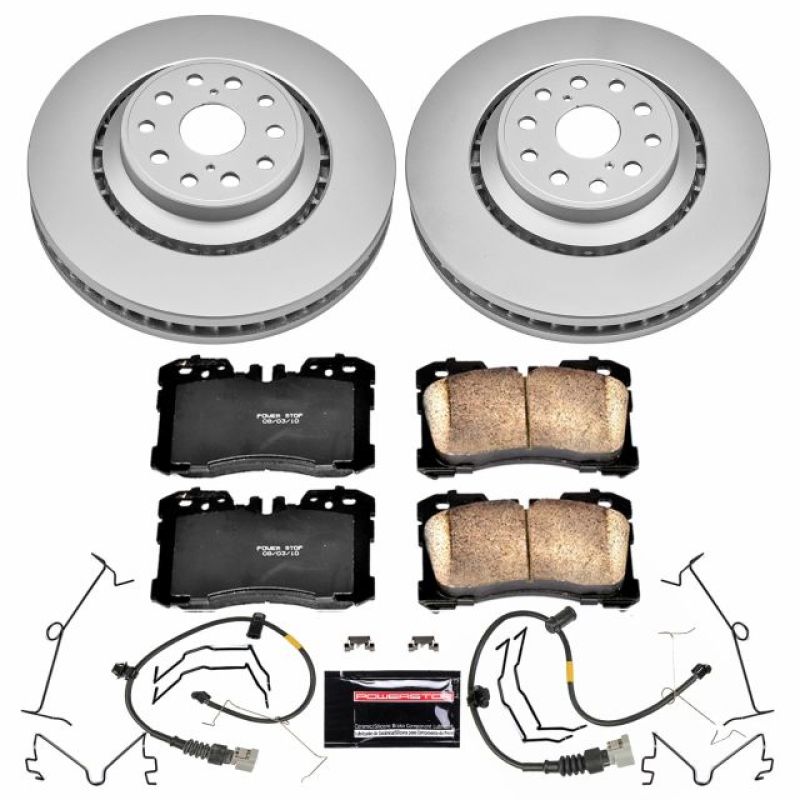 PSB Z17 Evolution Coated Kit - Power Stop 10-17 Lexus LS460 Front Z17 Evolution Geomet Coated Brake Kit