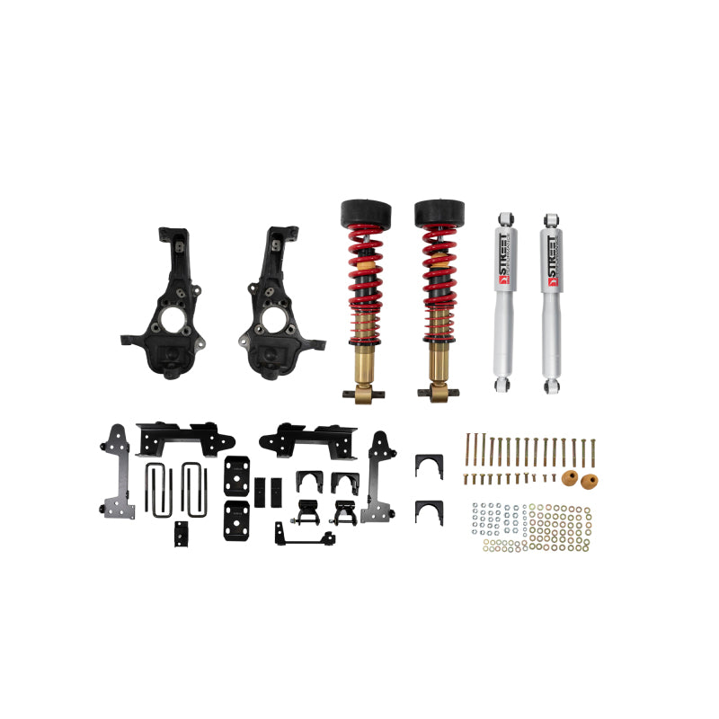 BT Coilover Kit - Belltech 19-23 Chevy/GMC Silverado/Sierra 1500 Short Bed 4WD Street Performance Coilover Kit